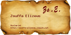 Zsuffa Elizeus névjegykártya